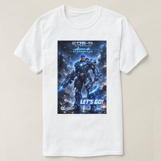 T-SHIRT - AXION-8 STORMBLADE - LET'S GO! (Design vorne)