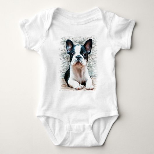 T - Shirt Baby der französischen Bulldogge (Vorderseite)