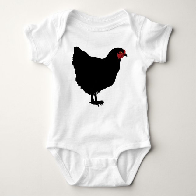 T - Shirt BABY JERSEY BODYSUIT ROOSTER & A KISS (Vorderseite)