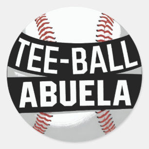 T-Shirt-Ball Abuela Latina Teeball Oma Runder Aufkleber