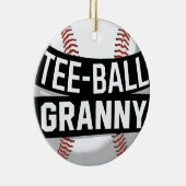 T-Shirt-Ball Granny Teeball Oma Keramik Ornament (Rechts)