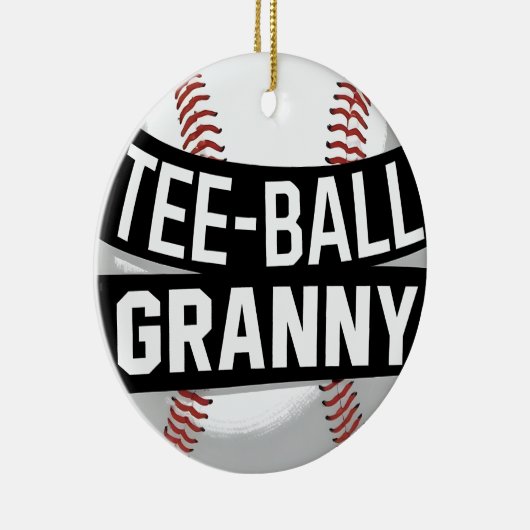 T-Shirt-Ball Granny Teeball Oma Keramik Ornament (Rechts)