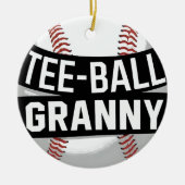 T-Shirt-Ball Granny Teeball Oma Keramik Ornament (Vorne)