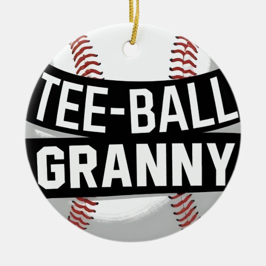 T-Shirt-Ball Granny Teeball Oma Keramik Ornament (Vorne)