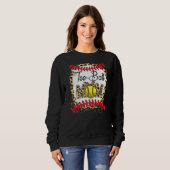 T-Shirt Ball Mama Softball Leopard geblasen Mutter Sweatshirt (Vorne ganz)