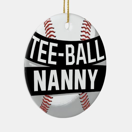 T-Shirt-Ball Nanny Funny Teeball Oma Keramik Ornament (Rechts)
