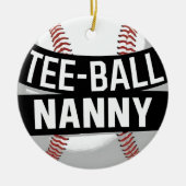 T-Shirt-Ball Nanny Funny Teeball Oma Keramik Ornament (Vorne)