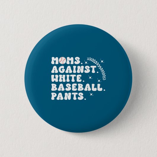 T-Shirt Baseball-Mütter Baseball-Spieltag Button (Vorderseite)