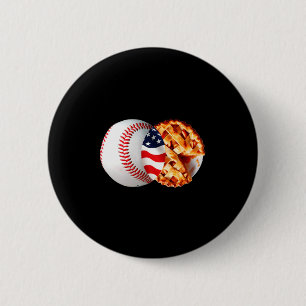 T-Shirt Baseball Torte Amerikanische Flagge Juli Button