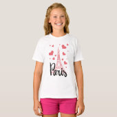 T - shirt Basic A Manches langes Mädchen Paris (Vorne ganz)