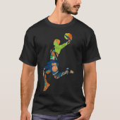 t Shirt Basketball Graffiti Silhouette Basketball (Vorderseite)