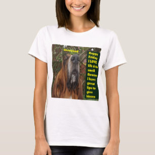T - Shirt Basset Hound Happy Freitag I Liebe Leben