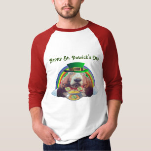 T - Shirt Basset Hound Happy St. Patrick's Day