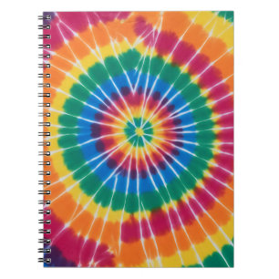 T-Shirt-Batik-Muster, lebendig bunt, Notizbuch Notizblock