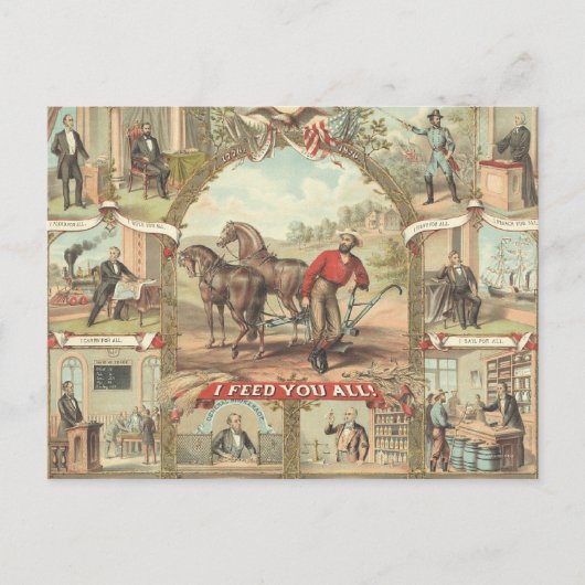 T-SHIRT Bauer Slogan Postkarte (Vorderseite)