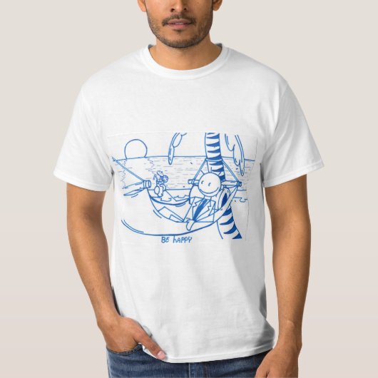 T Shirt Be Happy (Vorderseite)