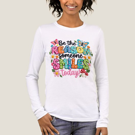 T-Shirt-Be the Reason Someone Smiles Today Tri-Blend Shirt (Vorderseite)