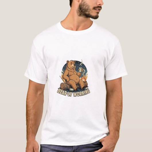 T-Shirt 'Bear-ly Working' (Vorderseite)