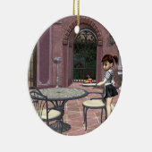 T-SHIRT Bedienung mit Höflichkeit Keramikornament (Rechts)