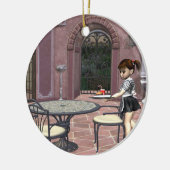 T-SHIRT Bedienung mit Höflichkeit Keramikornament (Links)