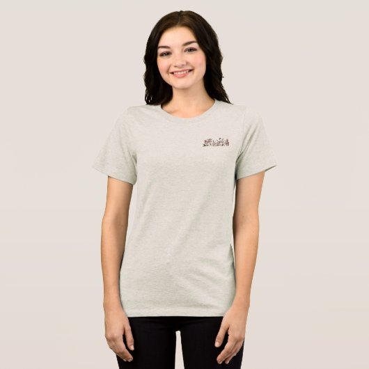 T - Shirt Bella womens Blume Design (Vorderseite voll)