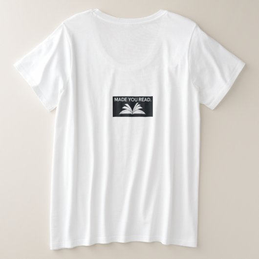 T - Shirt-Beschreibung in HAHA und LESEN SIE Große Größe T-Shirt (Design Rückseite)