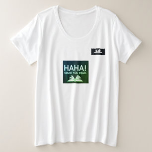 T - Shirt-Beschreibung in HAHA und LESEN SIE Große Größe T-Shirt