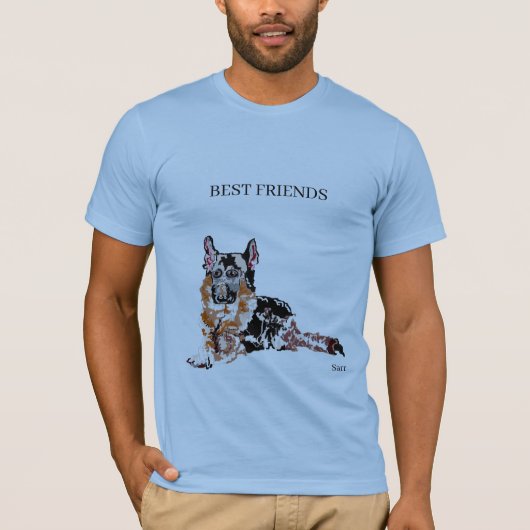T - Shirt: Beste Freunde Deutscher Hirte T-Shirt (Vorderseite)