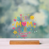 T-Shirt "Beste Mutter überhaupt" Acrylschild (Neutral)