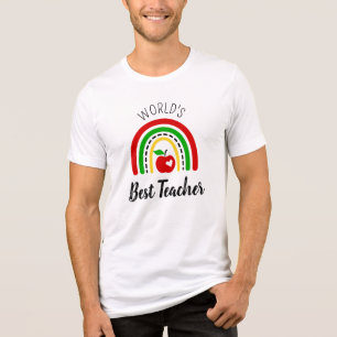 T-Shirt 'Bester Lehrer der Welt' Tri-Blend Shirt