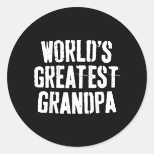 T-Shirt 'Bester Opa der Welt' Papa Männer Vatertag Runder Aufkleber