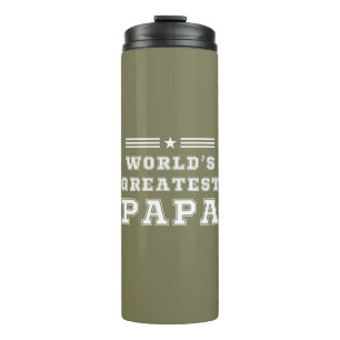 T-Shirt 'Bester Papa der Welt' Thermosbecher