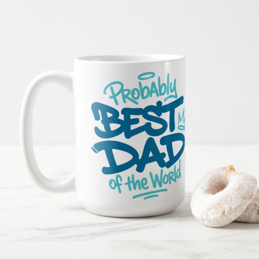 T-Shirt 'Bester Vater der Welt' Kaffeetasse (Mit Donut)