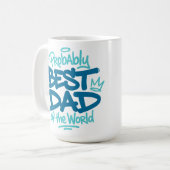 T-Shirt 'Bester Vater der Welt' Kaffeetasse (Vorderseite Links)