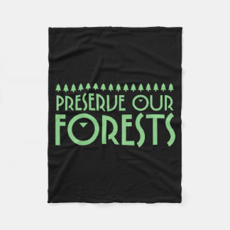T-Shirt Bewahrt unseren Wald Fleecedecke