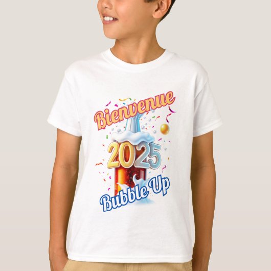 T - Shirt "Bienvenue Bubble Up 2025" (Vorderseite)