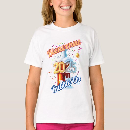 T - Shirt "Bienvenue Bubble Up 2025" (Vorderseite)