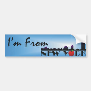 T-SHIRT bin ich von New York Autoaufkleber
