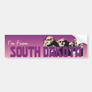 T-SHIRT bin ich von South Dakota Autoaufkleber