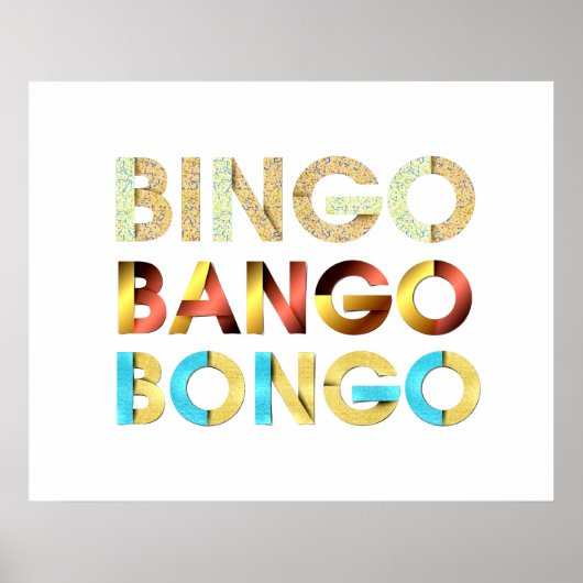 T-SHIRT Bingo Bango Bongo Poster (Vorne)