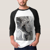 T - Shirt Black and White Raglan - Baseball Jersey (Vorderseite)
