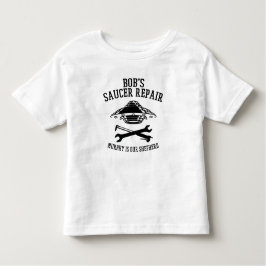 T - Shirt Black Bobs Saucer Repair-Logo