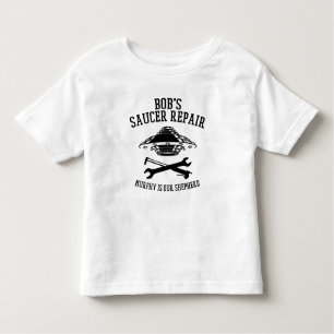 T - Shirt Black Bobs Saucer Repair-Logo