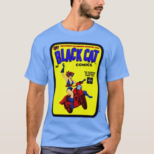 T-Shirt 'Black Cat Comics' aus den 1940ern (Vorderseite)