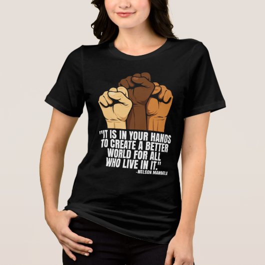 T-Shirt-Black History Month 100 Years Tri-Blend Shirt (Vorderseite)