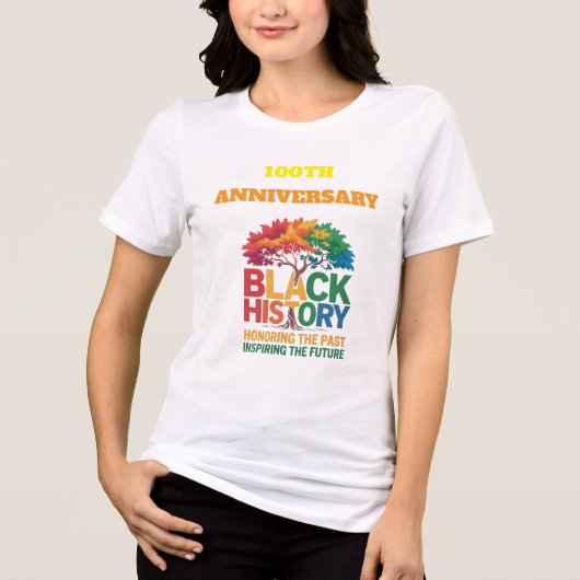 T-Shirt Black History Month 100 Years Tri-Blend Shirt (Vorderseite)