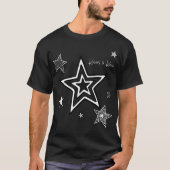 T-Shirt Black. KtK. Stars (Vorderseite)