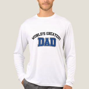 T-Shirt Blau Weltbester Vater Tri-Blend Shirt