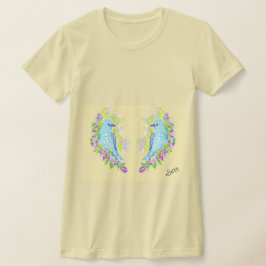 T - Shirt: Blauer Vogel des Glücks T-Shirt