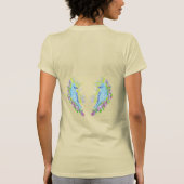 T - Shirt: Blauer Vogel des Glücks T-Shirt (Rückseite)